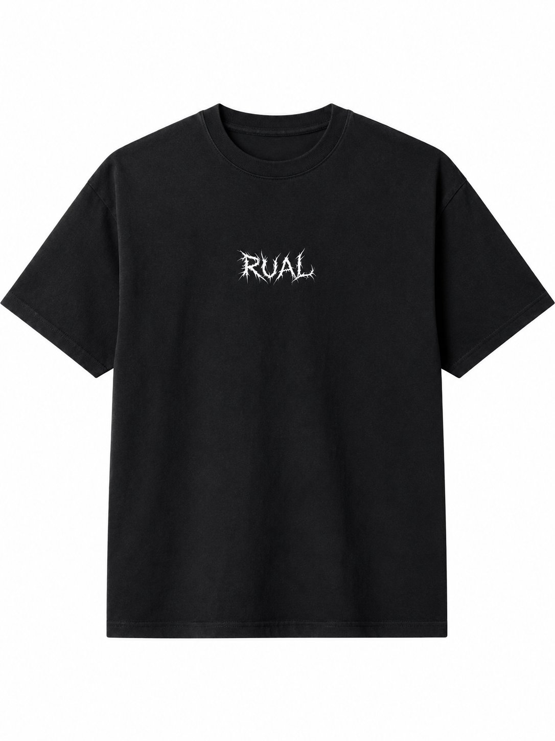 Oversized Black Rave Heart T-Shirt